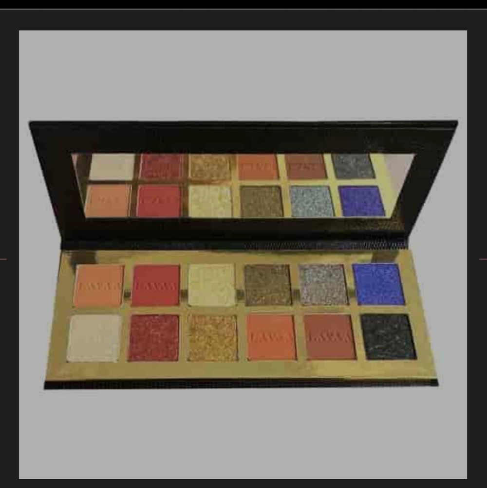 Lavaa Beauty Sunset Palette 12 shades matte, shimmer, & glitter.